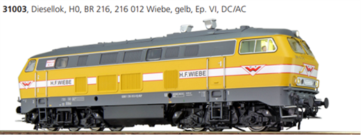 ESU 31003 - Diesellok, H0, BR 216, 216 012 Wiebe,