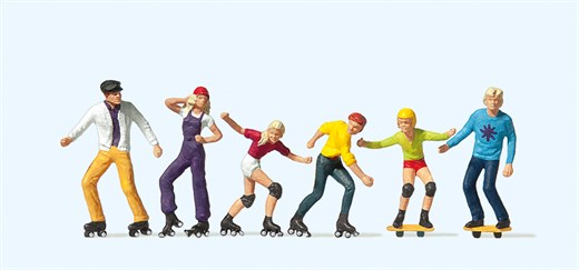 Preiser 10074 - Rollerskate und Skateboard