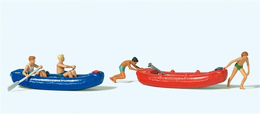 Preiser 10705 - Jugendliche mit Booten
