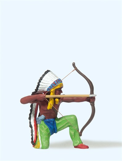 Preiser 54614 - Indianer kniend, mit Bogen