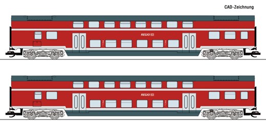 Roco 6280009 - 2-tlg. Set 2: Doppelstockwagen, DB