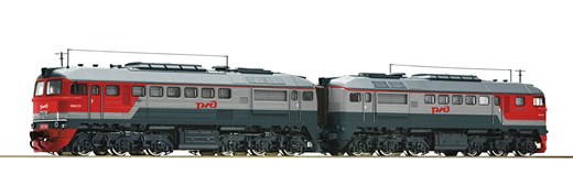Roco 73792 - Diesellok 2M62 RZD grau/rot   