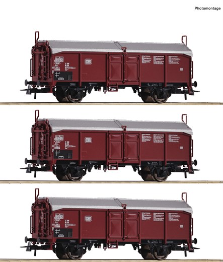 Roco 77050 - 3-tlg. Set: Schiebedachwagen, DB