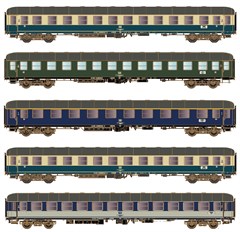Hobbytrain H43048 - 5er Set Personenwagen DB, Ep.I