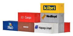 Kibri 10924 - H0 20-Fuss-Container, 8 Stuec