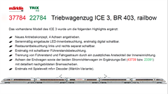 Märklin 37784 - ICE 3 railbow, 5-teilig, DB AG, Ep