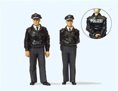 Preiser 44909 - Polizisten stehend. Blaue Uni