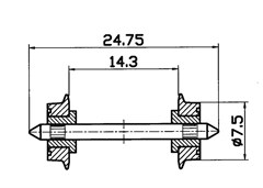 Roco 40189 - Radsatz 7,5mm isoliert     (F.