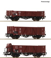 Roco 6600102 - 3-tlg. Set: Offene Gterwagen, DRB