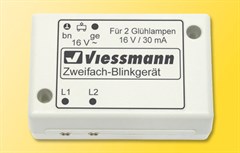 Viessmann 5038 - N Zweifach-Blinkgeraet, gelb